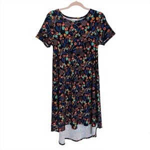 NWT Lularoe Carly black floral long dress size extra small